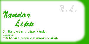 nandor lipp business card