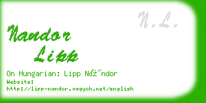 nandor lipp business card